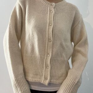 Sunev Cream Button-Up Sweater